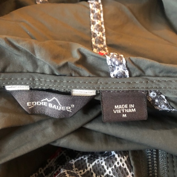 Eddie Bauer Vest Grey Travex Full Zip Hooded Windbreaker Vest Size M - Picture 4 of 8